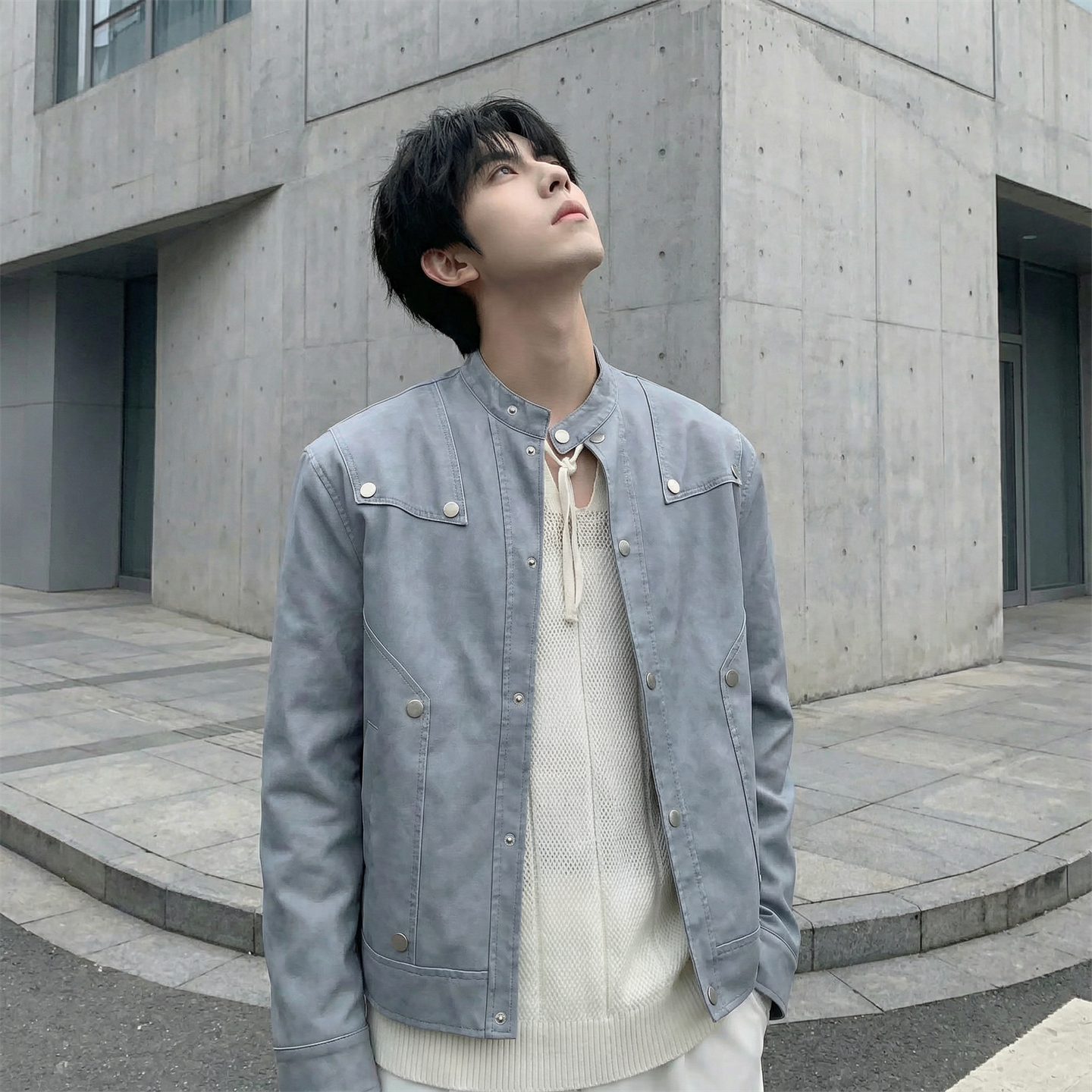 现货2026飞行夹克外套春秋薄款痞帅街头潮牌立领上衣DK568-P118，男装夹克，星座1017