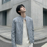 现货2026飞行夹克外套春秋薄款痞帅街头潮牌立领上衣DK568-P118，男装夹克，星座1017