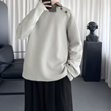 美式不规则polo领长袖T恤设计感打底衫男女款W1627-P78，男装Polo衫，星座1017