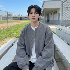 现货 2026日系痞帅华夫格宽松休闲棒球立领夹克衫外套 NK828-P89，男装夹克，星座1017