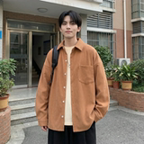 现货灯芯绒高级感长袖衬衫男休闲衬衣外套C963-P48，男装衬衫，星座1017