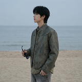 现货2026飞行夹克外套春秋薄款痞帅街头潮牌立领上衣DK568-P118，男装夹克，星座1017