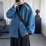 撞色开衫连帽卫衣美式重磅外套青少年感休闲运动上衣DR219-P68，女装短外套，星座1017