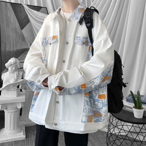 现货 2026春季痞帅拼接设计感翻领夹克高级感潮流外套 J24-P75，男装夹克，星座1017