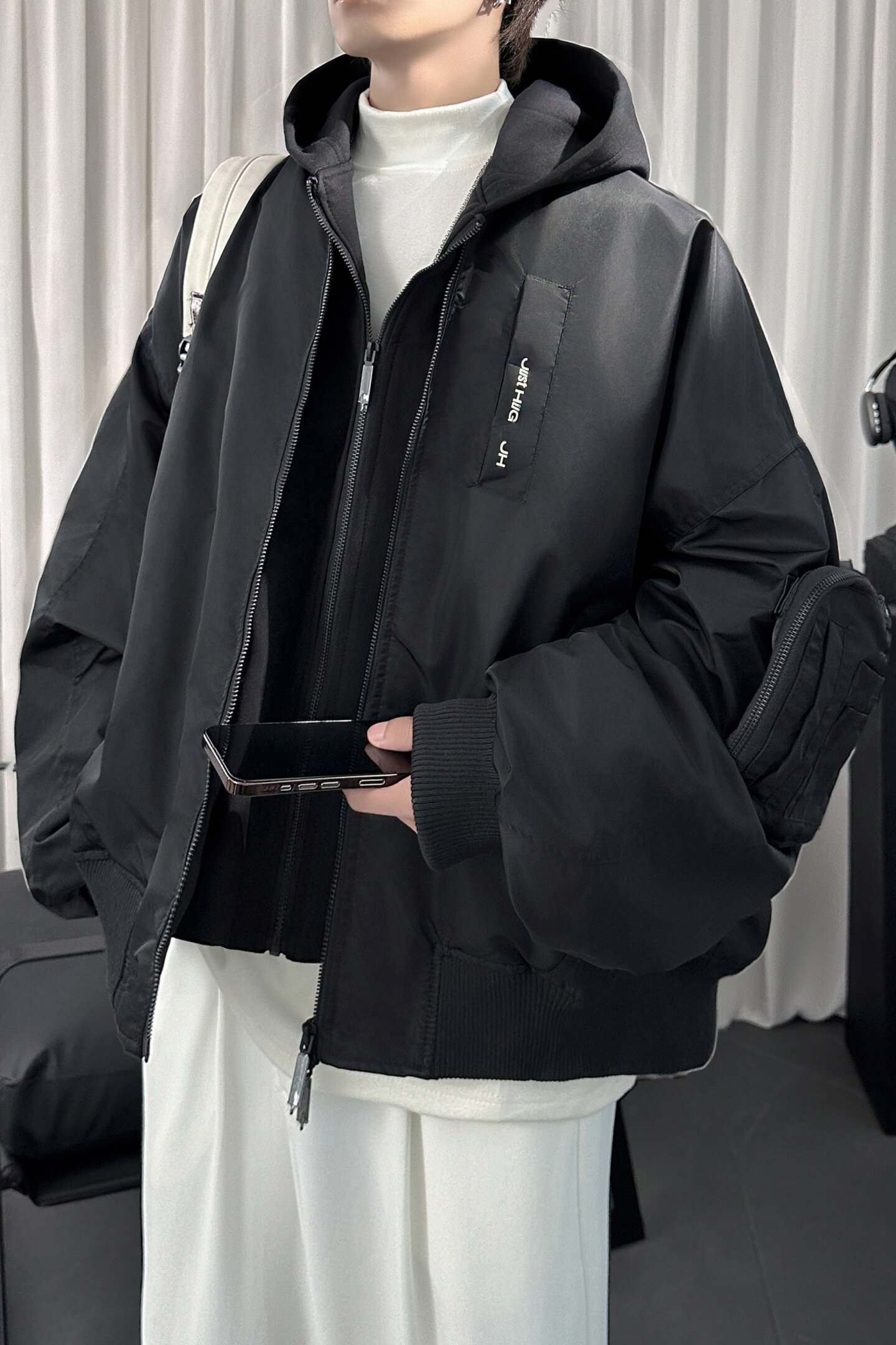 冬季新款假两件棉服外套美式飞行员夹克MF203-P148,男装夹克,星座1017