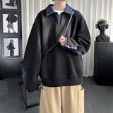 现货春季新款翻领高级感衬衫领上衣长袖卫衣男装潮WY212-P68，男装衬衫，星座1017