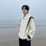 现货新款春季飞肩撞色夹克外套男设计感痞帅上衣JK905-P108，男装夹克，星座1017