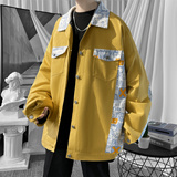 现货2026春季痞帅拼接设计感翻领夹克高级感潮流外套J24-P75，男装夹克，星座1017