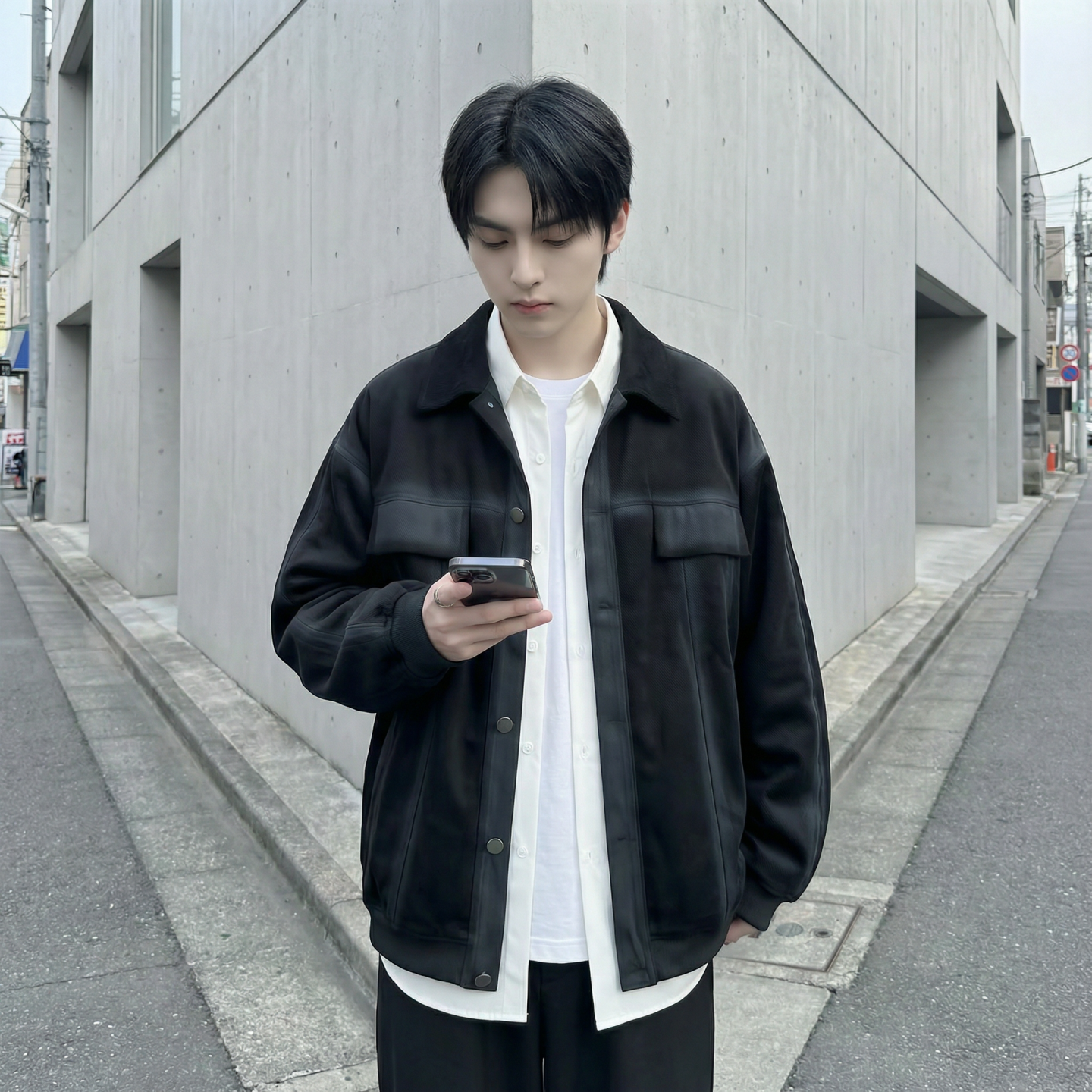 现货2026春季工装休闲夹克高级感牛仔外套JK11-P100，男装工装外套，星座1017