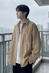 现货灯芯绒高级感长袖衬衫男休闲衬衣外套 C963-P48图片