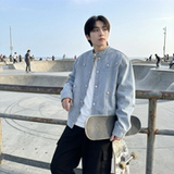 现货2026飞行夹克外套春秋薄款痞帅街头潮牌立领上衣DK568-P118，男装夹克，星座1017