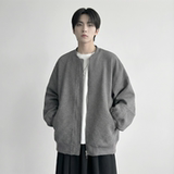 现货2026日系痞帅华夫格宽松休闲棒球立领夹克衫外套NK828-P89，男装夹克，星座1017