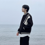 现货撞色美式复古夹克棒球服流行外套W0023-P88控118加绒P100，男装夹克，星座1017