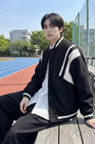 现货撞色美式复古夹克棒球服流行外套W0023-P88控118加绒P100，男装夹克，星座1017