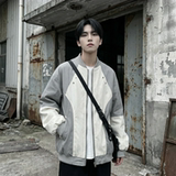 现货休闲百搭撞色拼接棒球服美式复古夹克JK830-P80，男装夹克，星座1017