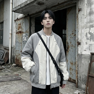 现货休闲百搭撞色拼接棒球服美式复古夹克 JK830-P80图片