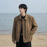 现货棒球领短款夹克高级感美式垫肩外套HJ7727-P90X149，男装夹克，星座1017