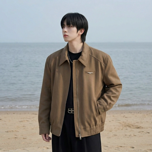 现货棒球领短款夹克高级感美式垫肩外套 HJ7727-P90 X149图片