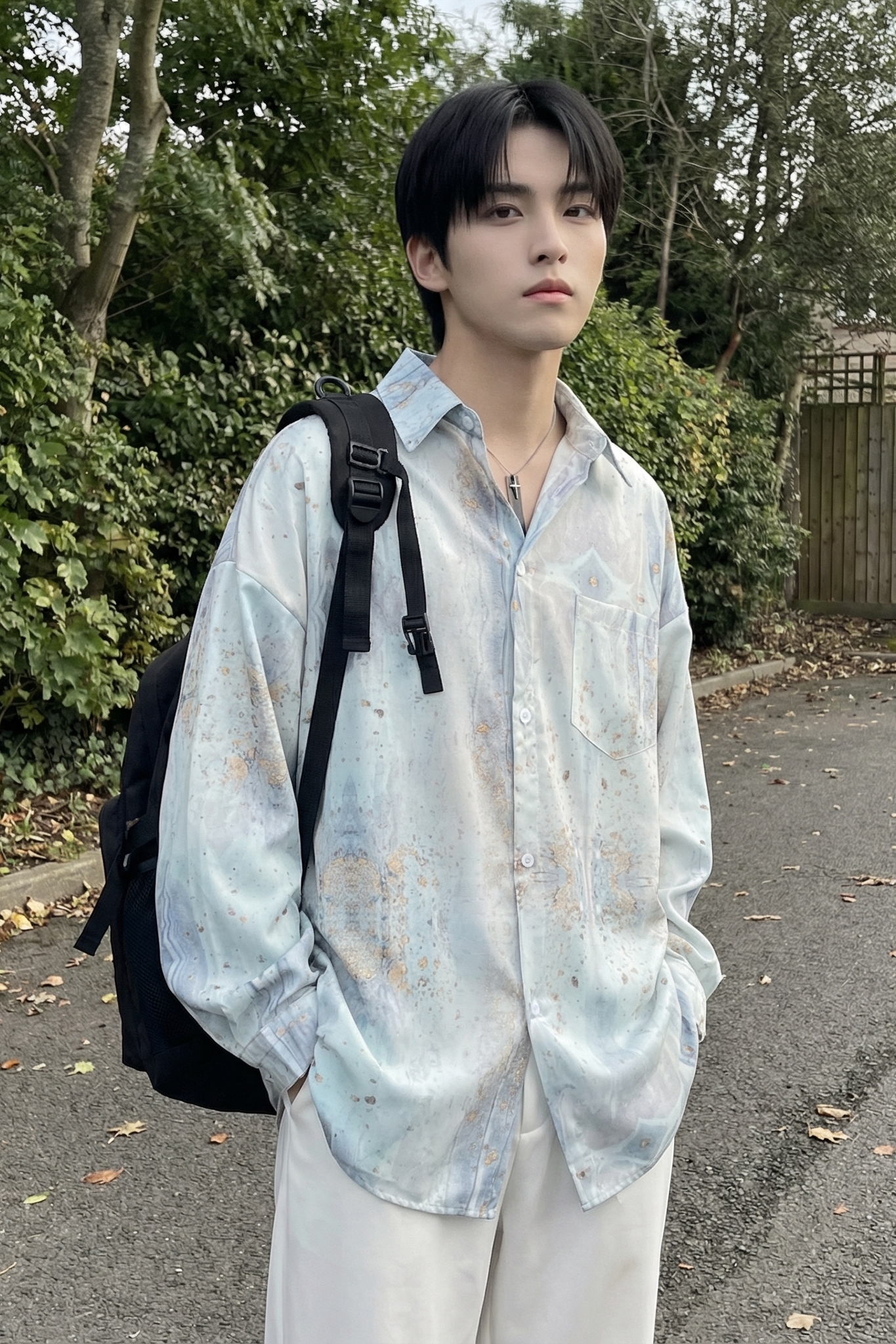现货男潮ins小众设计感的情侣装衬衣FC12-P48,男装衬衫,星座1017