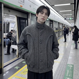 现货美式复古加厚休闲外套韩版宽松立领短款外套GK801-P118，女装短外套，星座1017