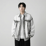 现货2026春季工装休闲夹克高级感牛仔外套JK11-P100，男装工装外套，星座1017