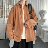 灯芯绒高级感长袖衬衫男休闲衬衣外套C963-P48，男装衬衫，星座1017