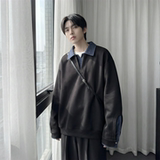 现货春季新款翻领高级感衬衫领上衣长袖卫衣男装潮WY212-P68，男装衬衫，星座1017