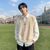 现货假两件长袖衬衫宽松衬衣港风休闲百搭上衣GK25-P58，男装衬衫，星座1017