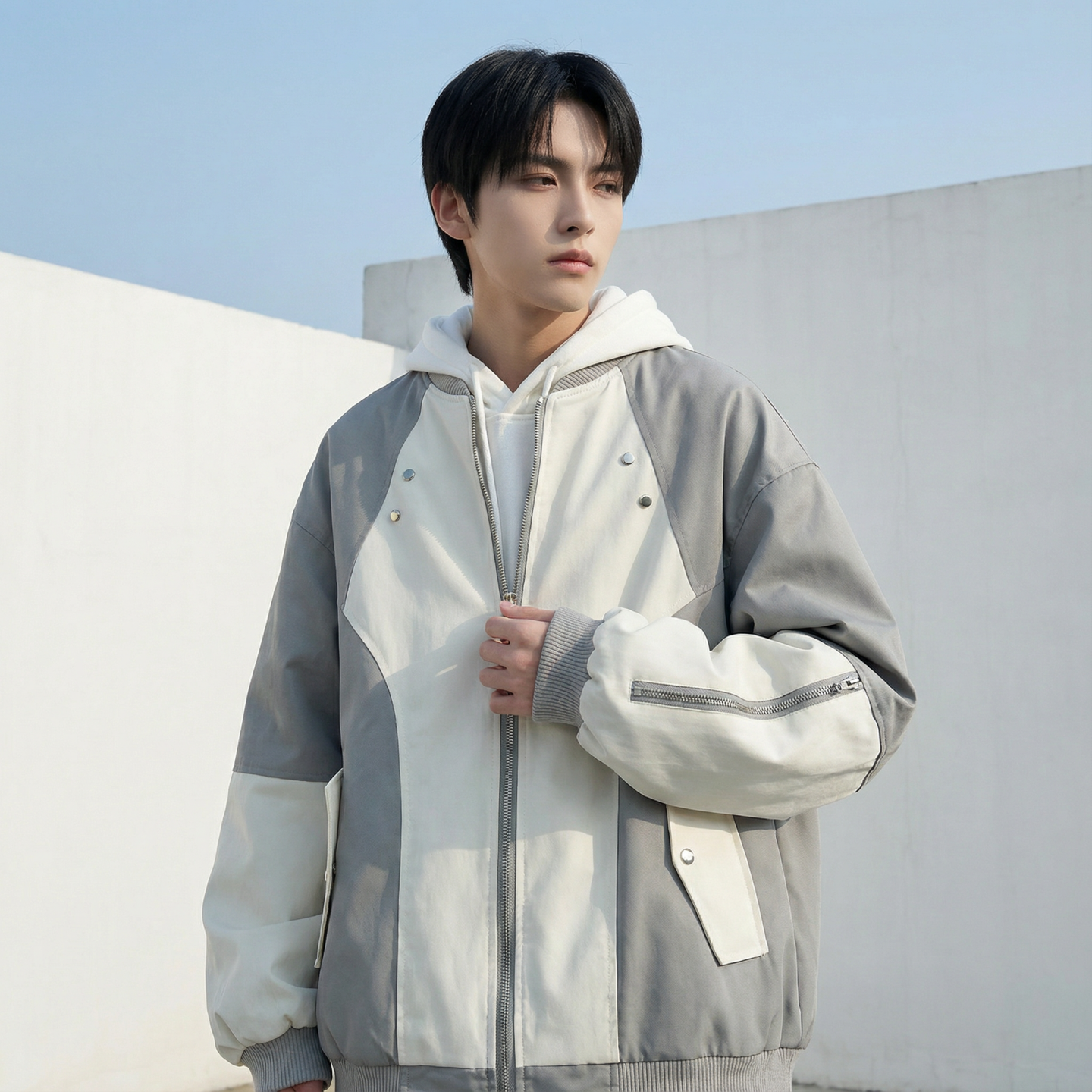 休闲百搭撞色拼接棒球服美式复古夹克JK830-P80,男装夹克,星座1017