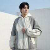 休闲百搭撞色拼接棒球服美式复古夹克JK830-P80，男装夹克，星座1017
