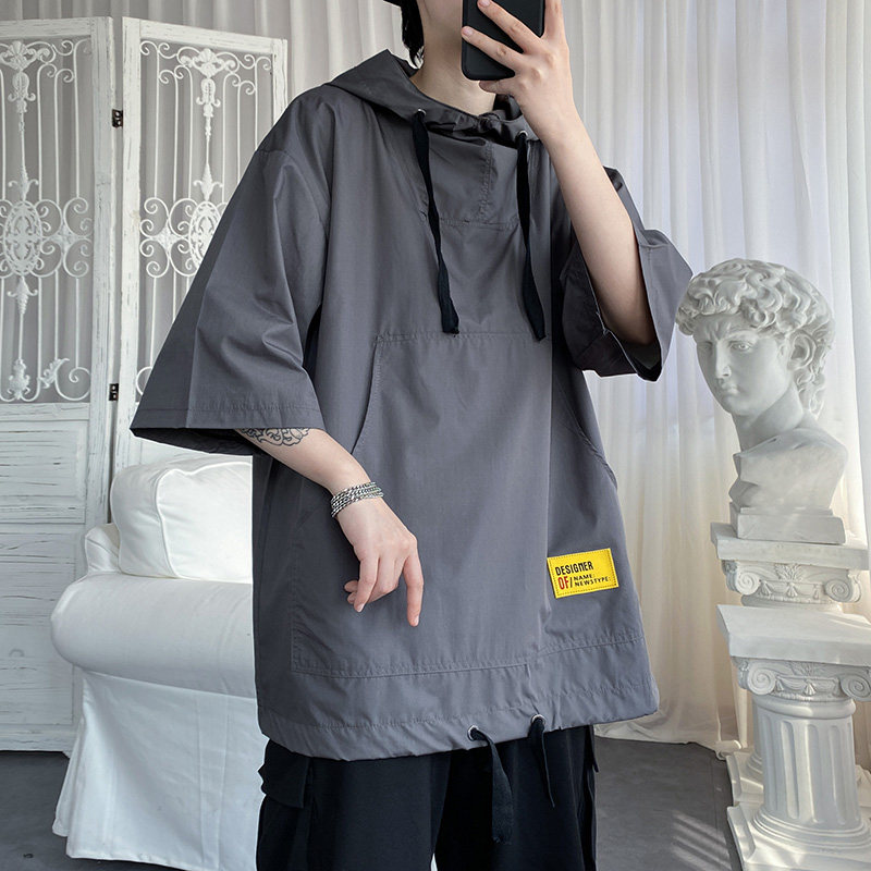 美式街头t恤男oversize冰丝短袖卫衣炸街高级感男装1017-B36-P48,男装T恤,星座1017