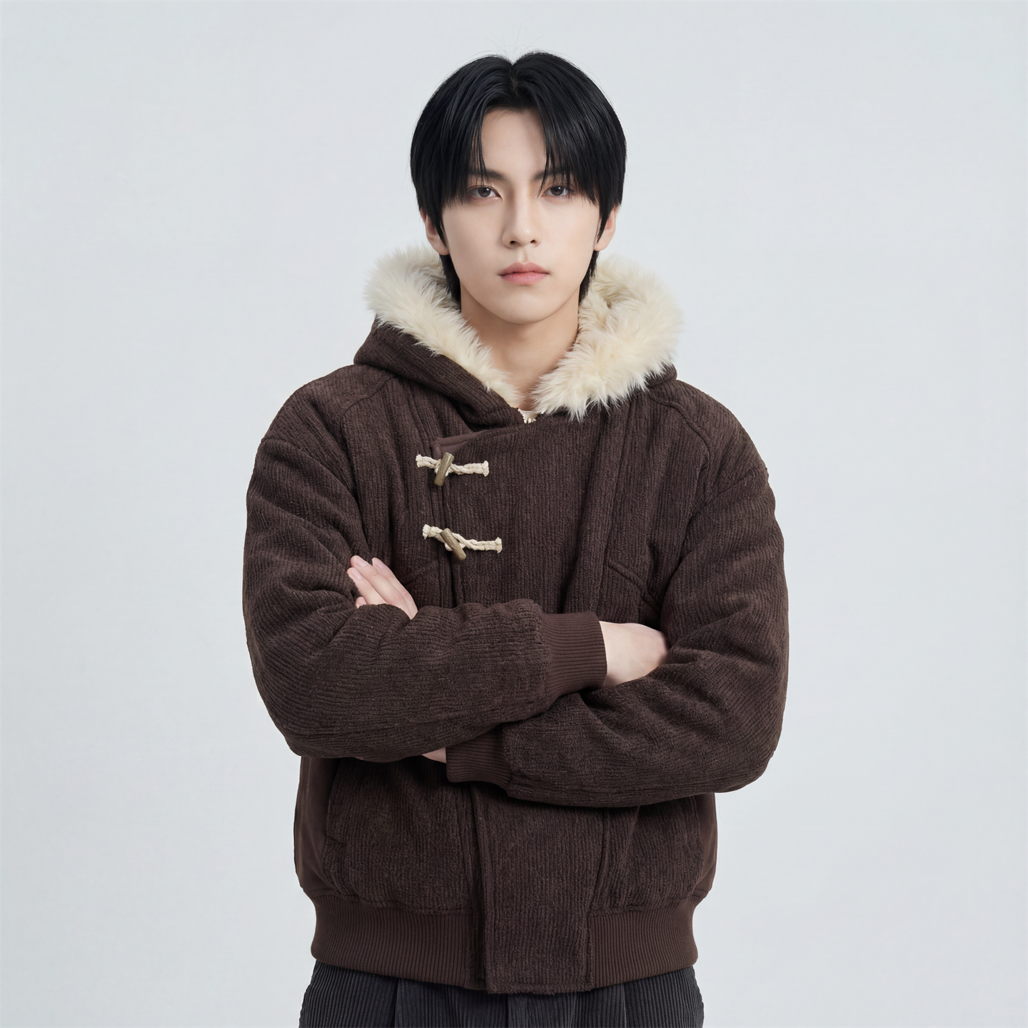 现货斜门襟牛角扣毛里新款座山雕毛呢外套W2029-P138，女装短外套，星座1017