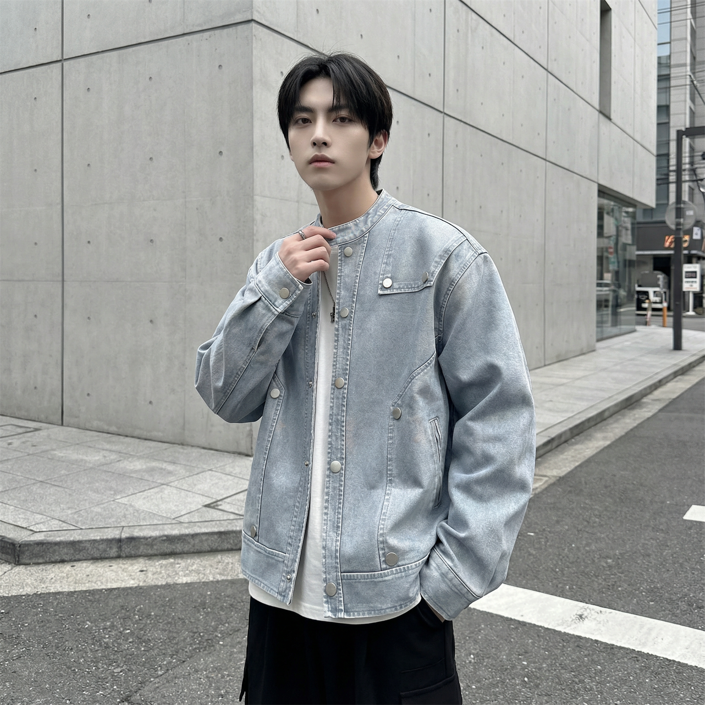 现货2026飞行夹克外套春秋薄款痞帅街头潮牌立领上衣DK568-P118,男装夹克,星座1017