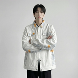 现货2026春季痞帅拼接设计感翻领夹克高级感潮流外套J24-P75，男装夹克，星座1017