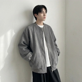 现货2026日系痞帅华夫格宽松休闲棒球立领夹克衫外套NK828-P89，男装夹克，星座1017