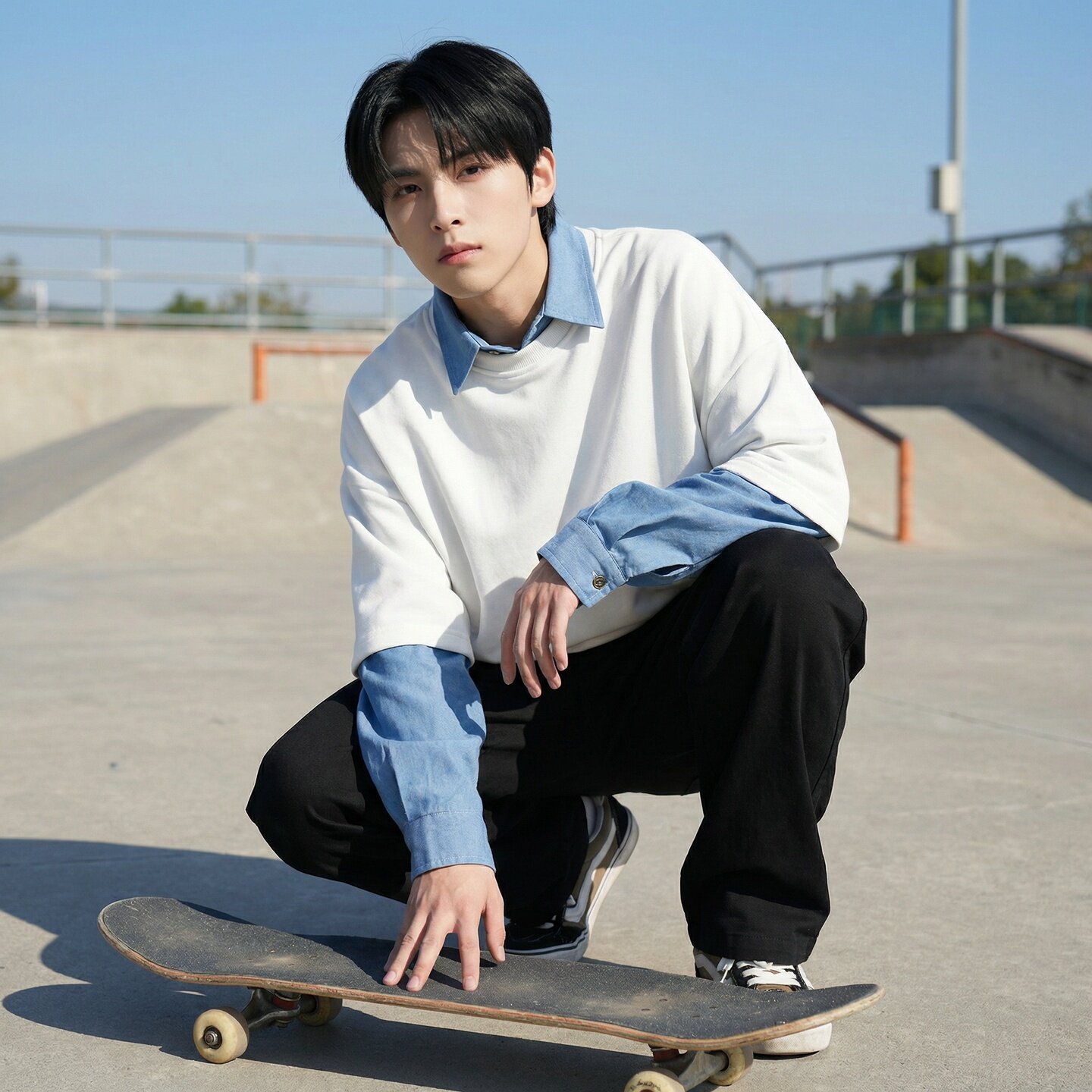 新款现货2026年新款现货堆堆领宽松长袖卫衣CR447-P68，男装卫衣，星座1017