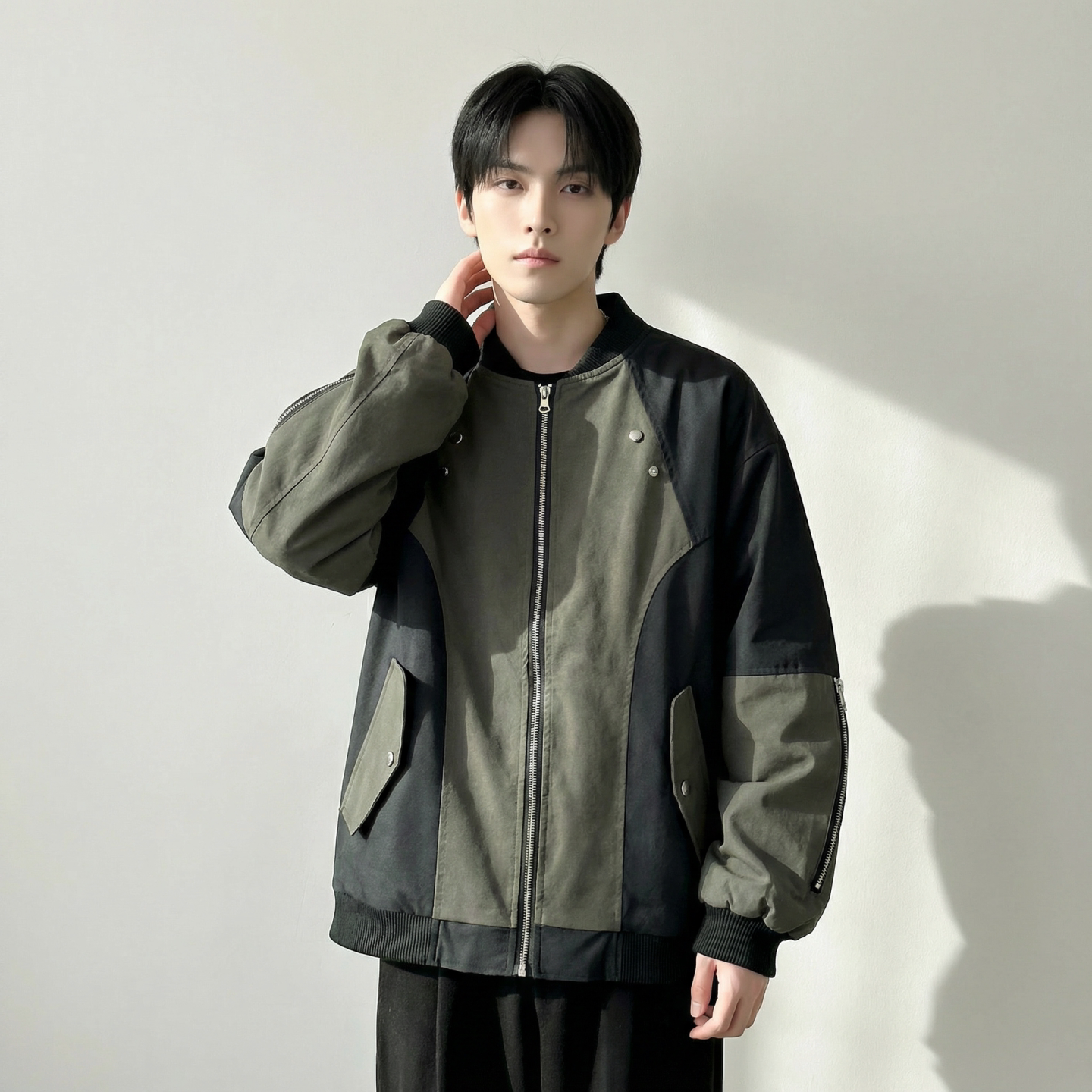 现货休闲百搭撞色拼接棒球服美式复古夹克JK830-P80,男装夹克,星座1017