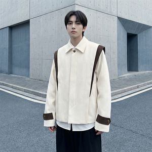 现货新款春季飞肩撞色夹克外套男设计感痞帅上衣 JK905-P108，男装夹克，星座1017