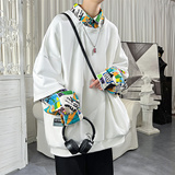 现货2026春季潮流翻领卫衣假两件美式街头A772-P65，男装卫衣，星座1017