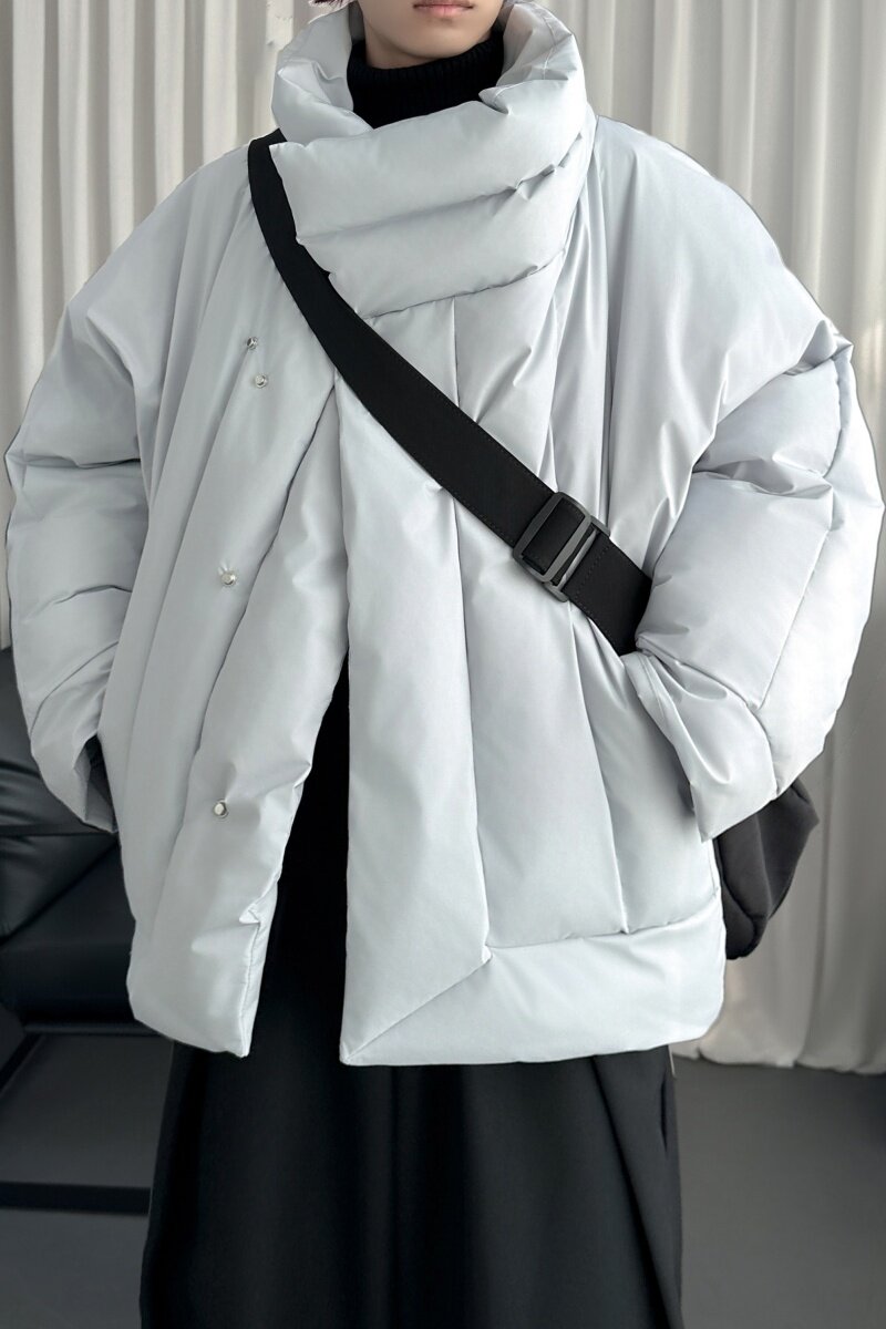 高级感不规则堆领蝙蝠袖面包服W946-P128,女包手腕包,星座1017