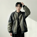 现货休闲百搭撞色拼接棒球服美式复古夹克JK830-P80，男装夹克，星座1017