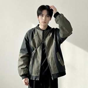 现货休闲百搭撞色拼接棒球服美式复古夹克 JK830-P80图片
