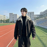 现货毛领复古（仿貂毛领）秋冬季座山雕夹克棉服外套男Q664-P148，男装夹克，星座1017