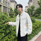 现货2026春季痞帅拼接设计感翻领夹克高级感潮流外套J24-P75，男装夹克，星座1017