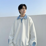 现货春季新款翻领高级感衬衫领上衣长袖卫衣男装潮WY212-P68，男装衬衫，星座1017