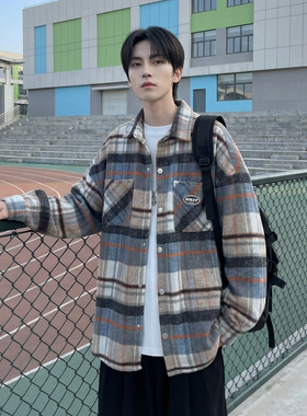 现货美式复古潮流大码格子小香风衬衫 HC45642-P55