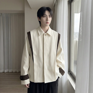 现货新款春季飞肩撞色夹克外套男设计感痞帅上衣 JK905-P108图片