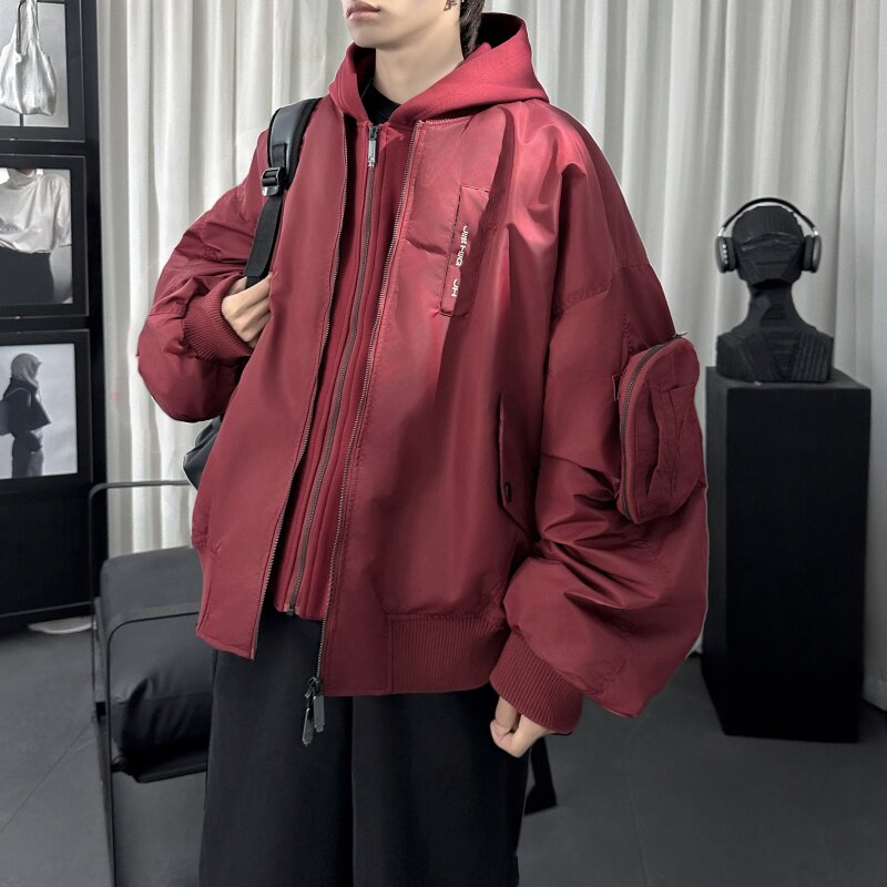 冬季新款假两件棉服外套美式飞行员夹克MF203-P148,男装夹克,星座1017