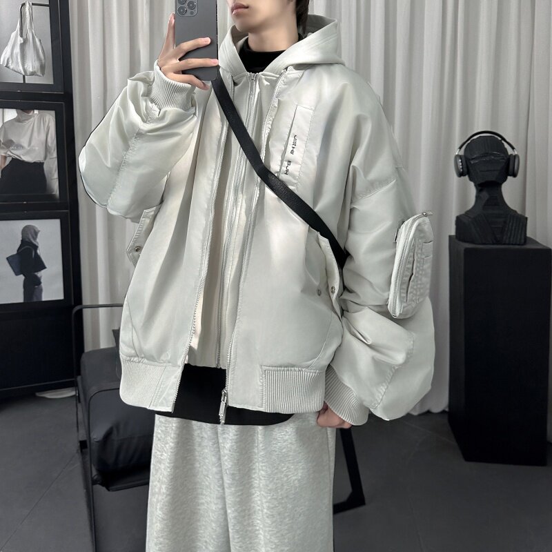 冬季新款假两件棉服外套美式飞行员夹克 MF203-P148图片