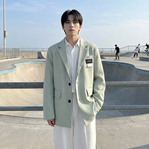 现货休闲西服男春秋宽松大码潮高级感痞帅外套西装 JK342-P98图片